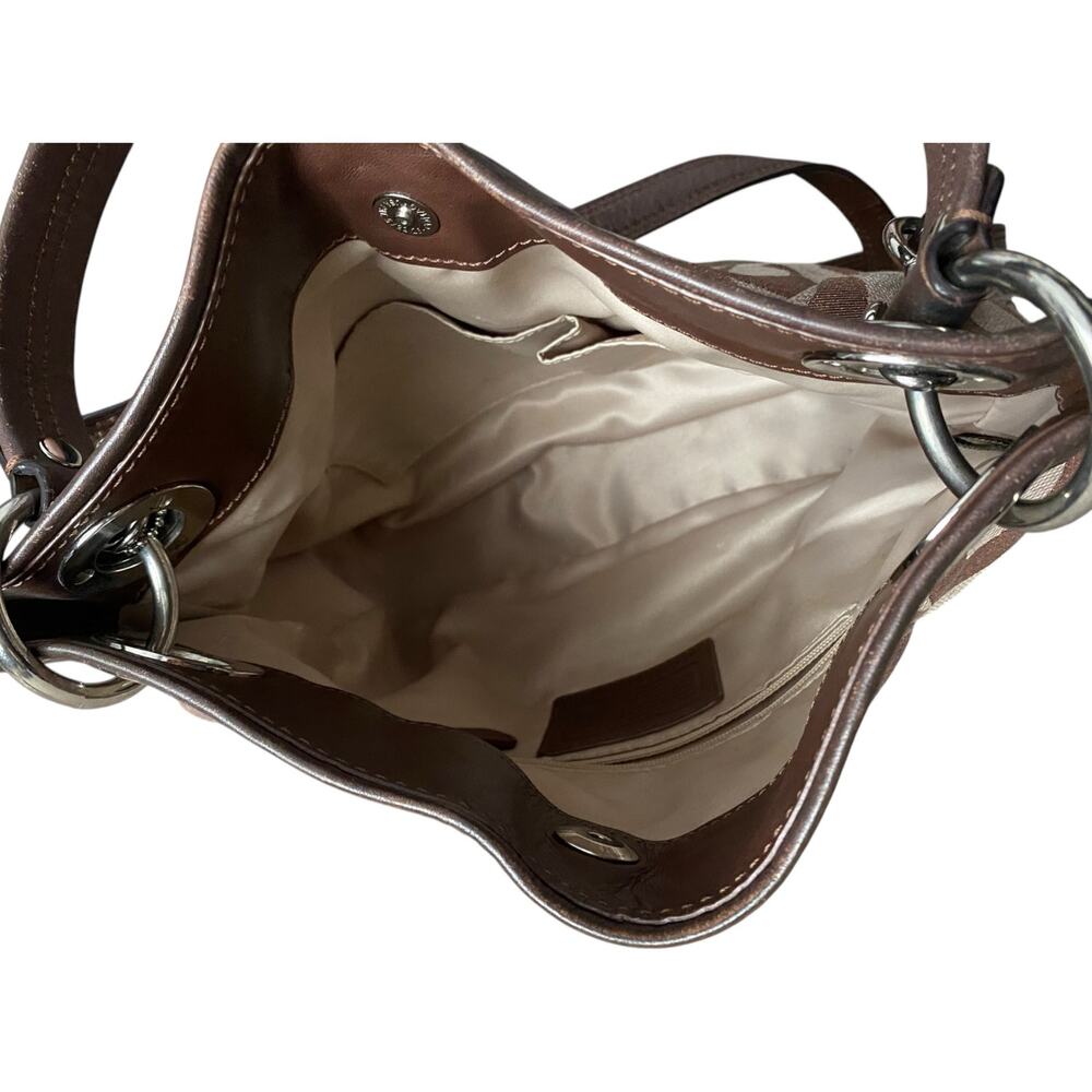 Coach Ashley Op Art Hippie Signature C Crossbody Shoulder Bag Pink Brown Y2K - Picture 6 of 11